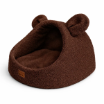 Kukaňa Golden Dog pre psa a mačku s vankúšom – 36 x 38 x 28 cm, hnedá